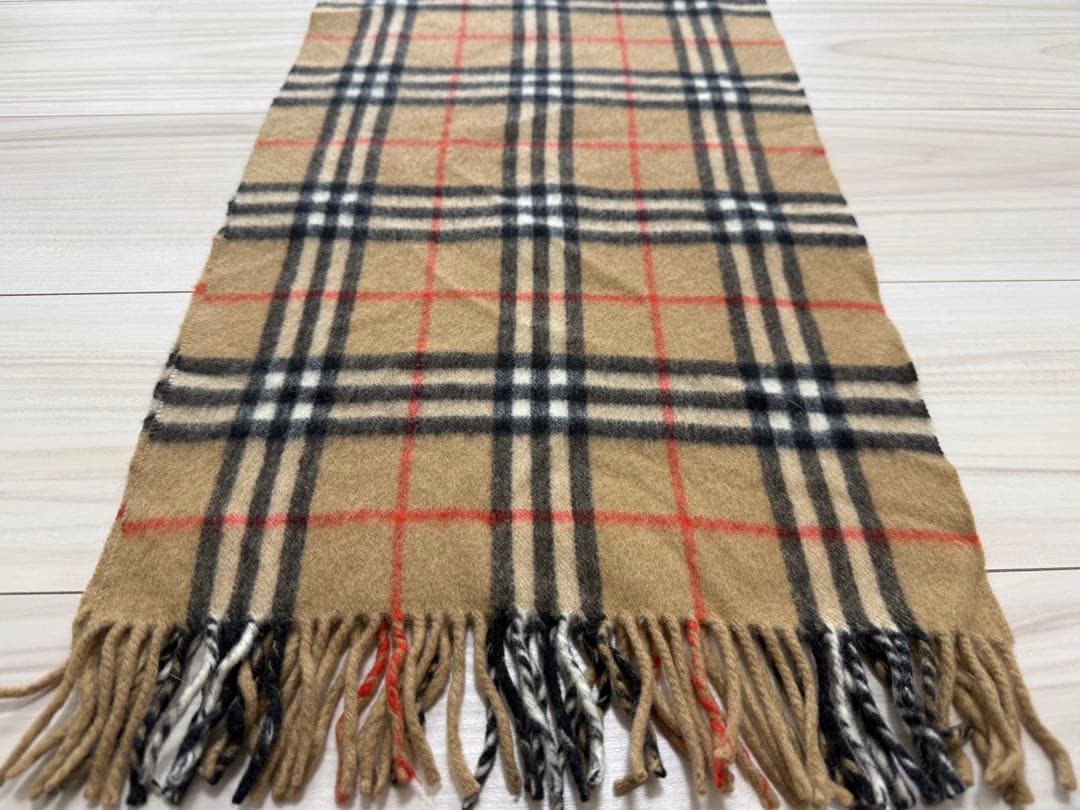 バーバリー　カシミヤ　ベージュ　マフラー　約132cm×約30cm