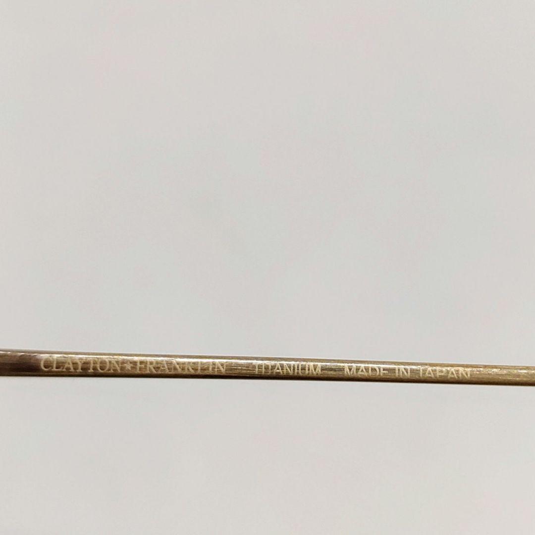 CLAYTON FRANKLIN 大きい丸眼鏡フレーム 614 度無 9221