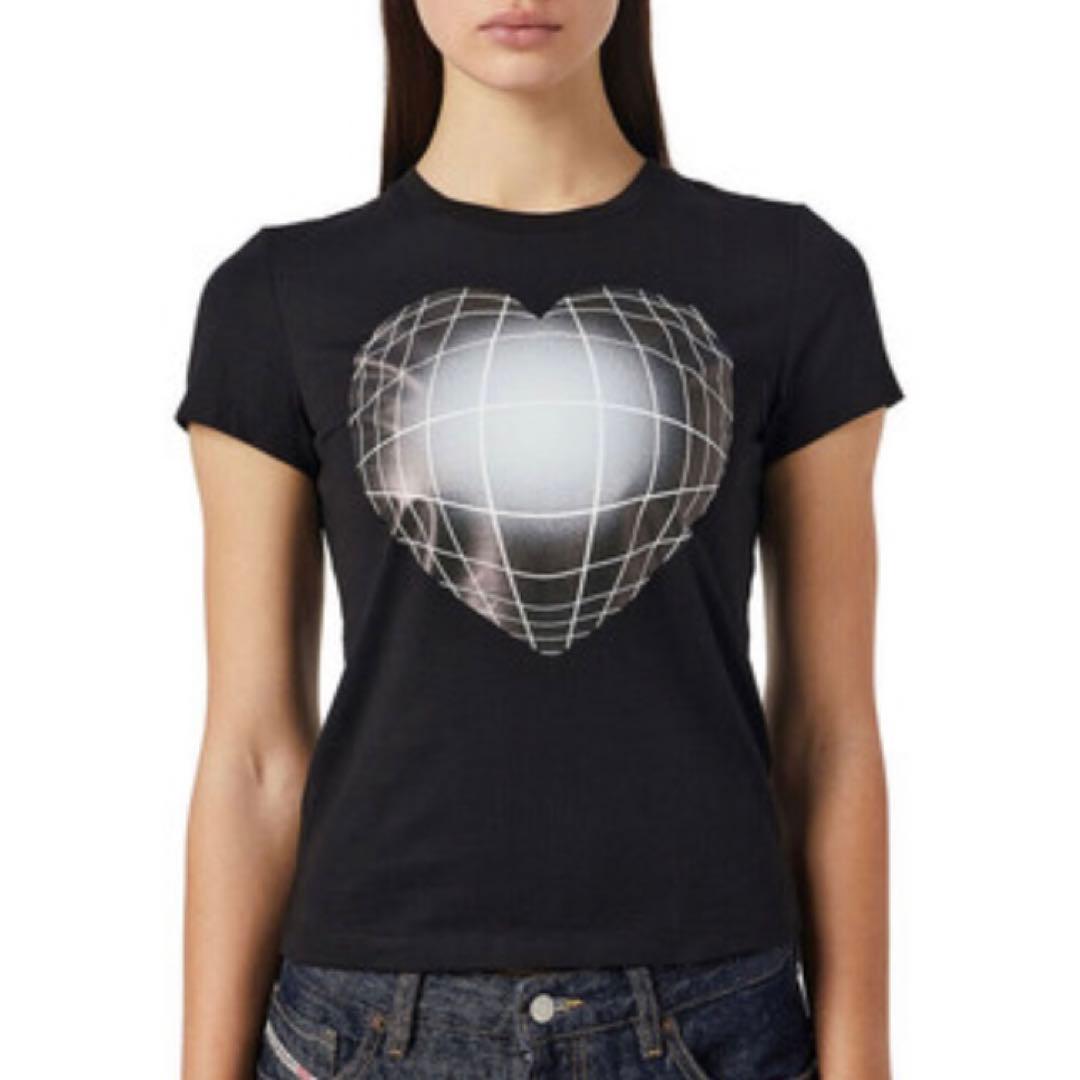 DISEL プリント　Tシャツ　クルーネック　半袖