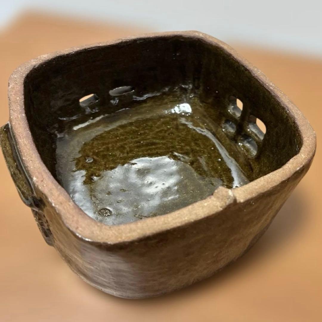 【超美品】陶器製香炉香合　小物入れ　置物　ジュエリー　茶道具　煙突有り