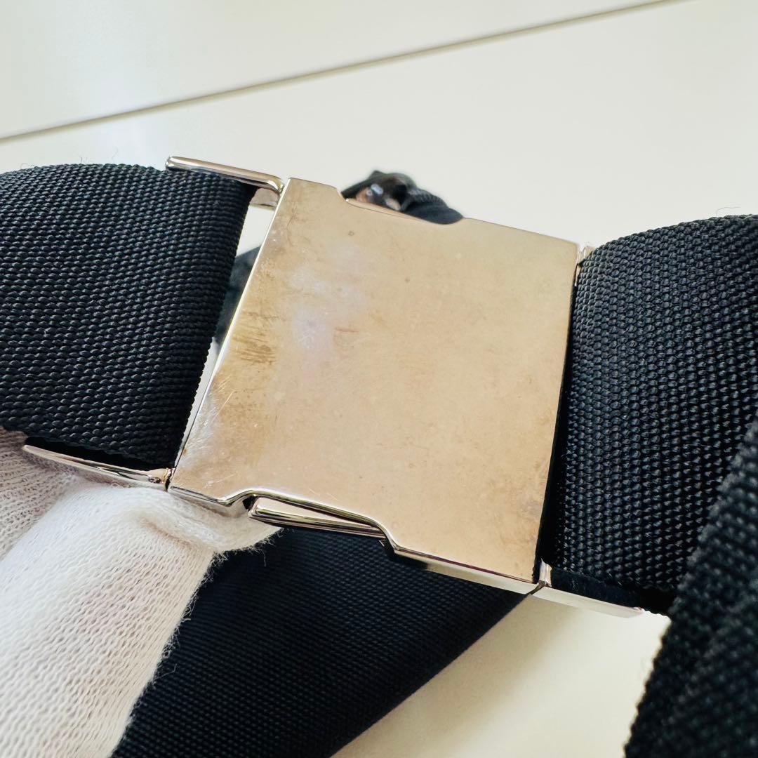 GUCCI グッチ ベルト バック キャンバス レザー ブラック