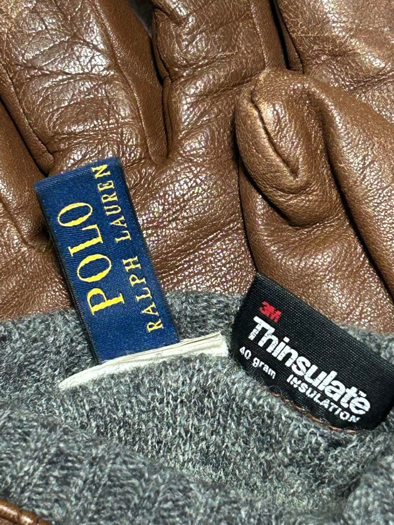 Polo Ralph Lauren シープスキン レザーグローブ 本革 バイカー
