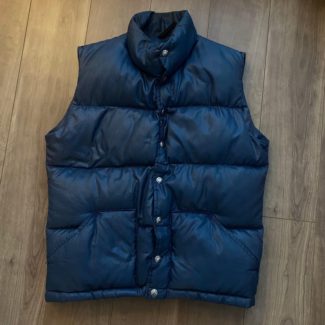 The North Face 70s USA ダウンベスト　茶タグ　ケアタグ
