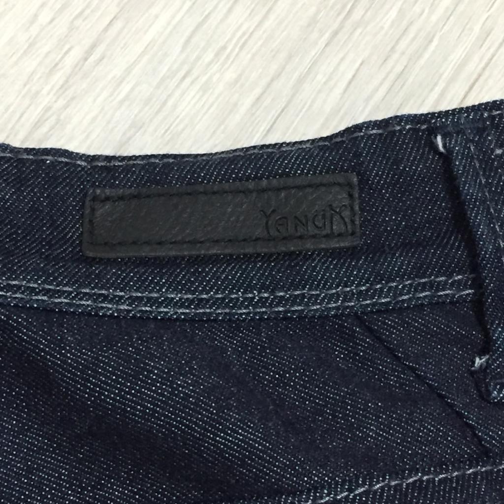 美品 ヤヌーク デニムパンツ 21　ワイドストレート