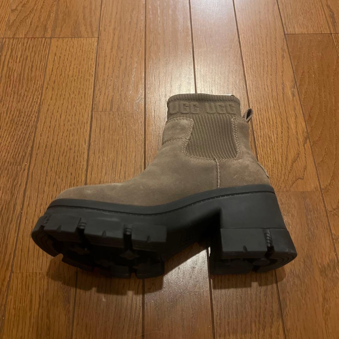 【美品】UGGブルックリンチェルシーブーツ 23.5cm US6.5 ヒッコリー