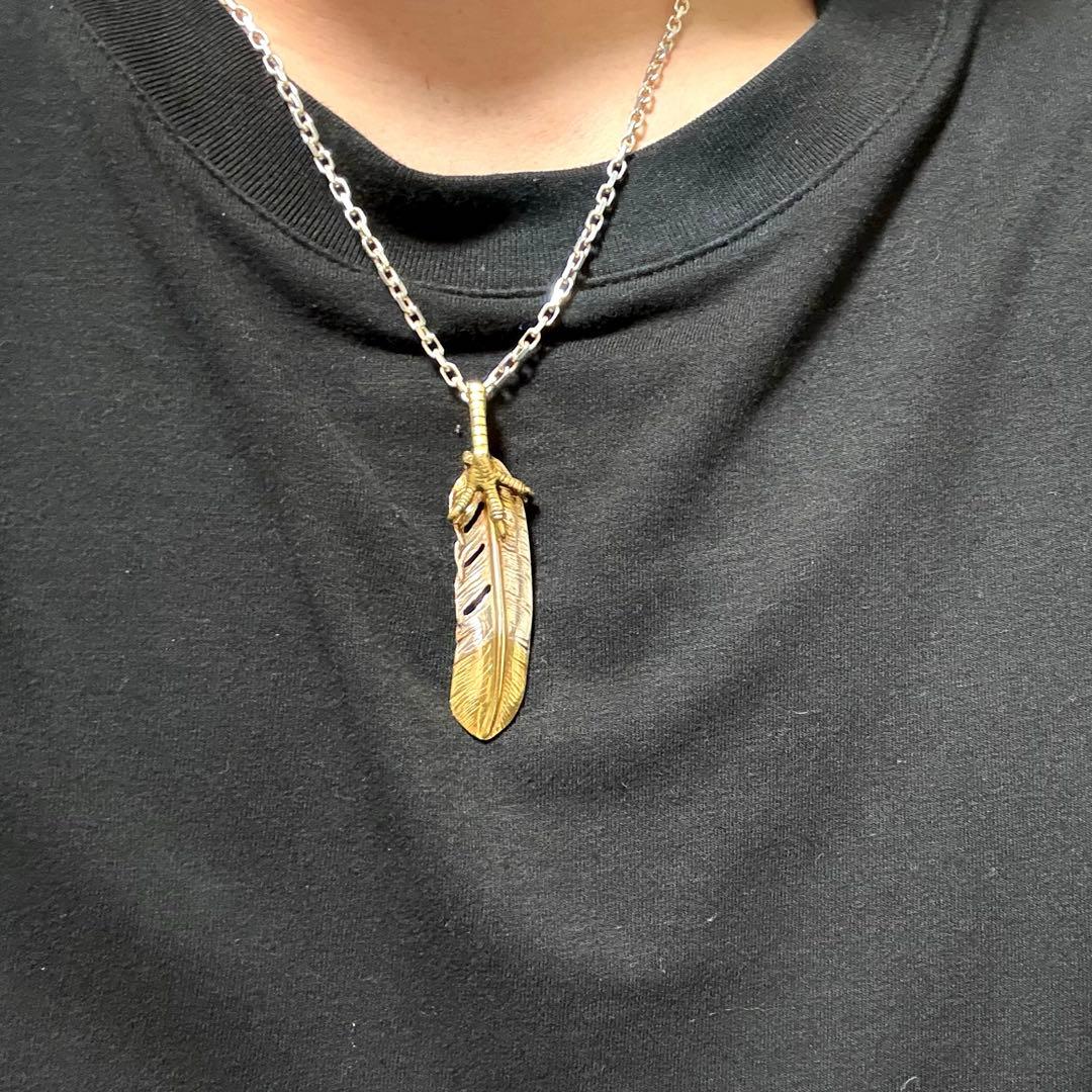 シルバー925フェザーネックレストップ