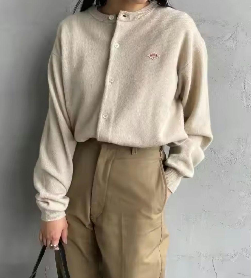 の*ん様 【新品タグ付き】DANTON（ダントン）ウールカーディガン　ベージュ