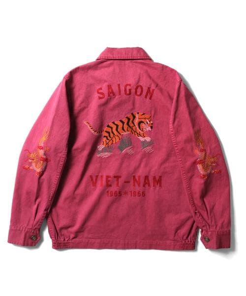 新品＊HOUSTON ピグメントジャケット ベトジャン ベトナム RD M