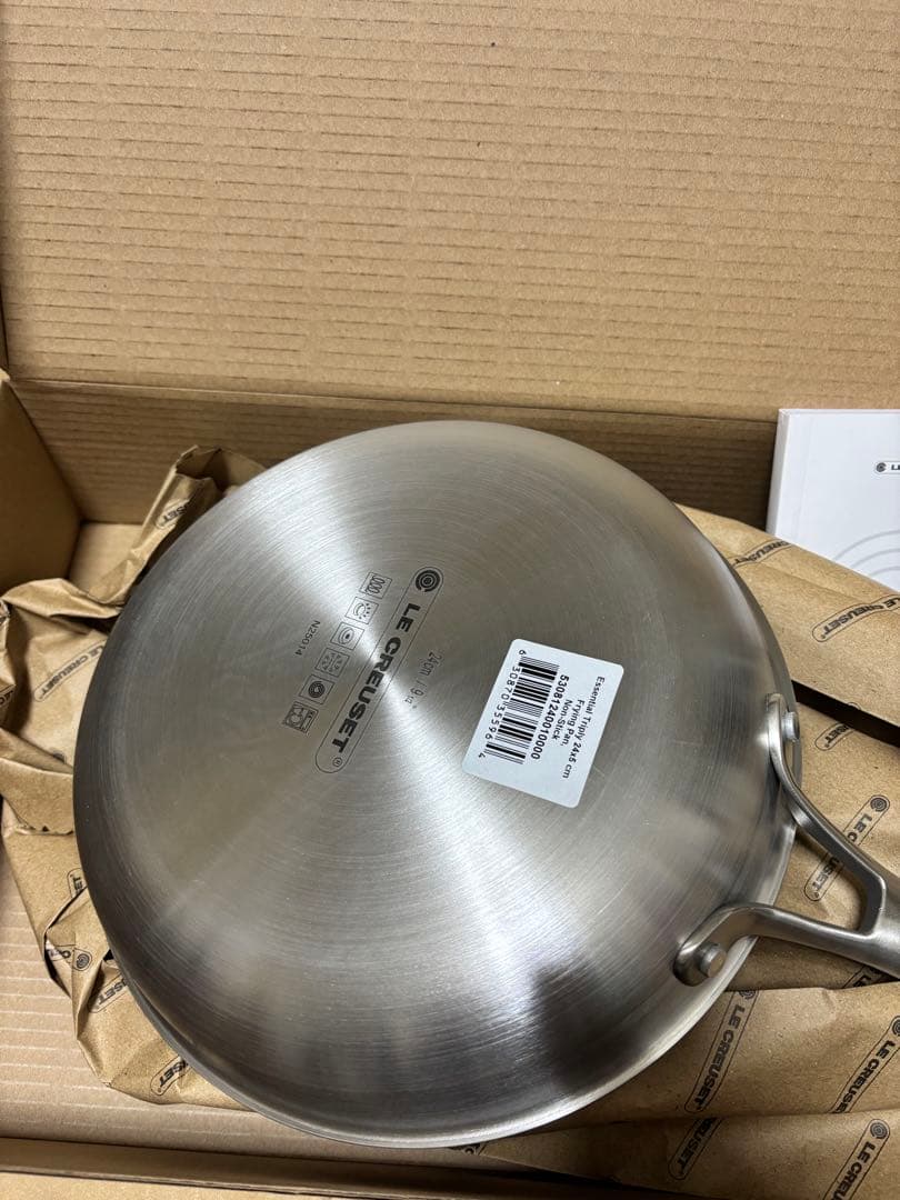 新品未使用　ルクルーゼ　3-ply ステンレス フライパン 24cm