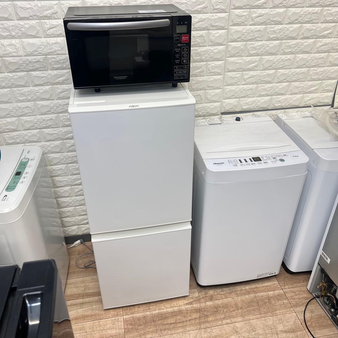 お得なセット売り　一人暮らし　冷蔵庫　洗濯機分解洗浄済み　✨✨　電子レンジ