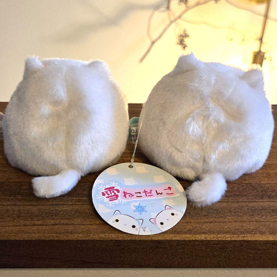 レア 三英 雪ねこだんご タグ付き 2匹セット みずいろ ももいろ
