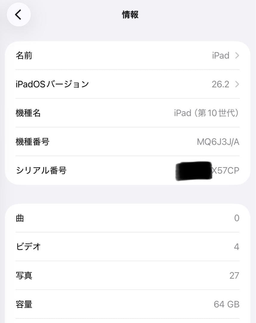 iPad (第10世代) 64GB Wi-Fi + Cellularモデル