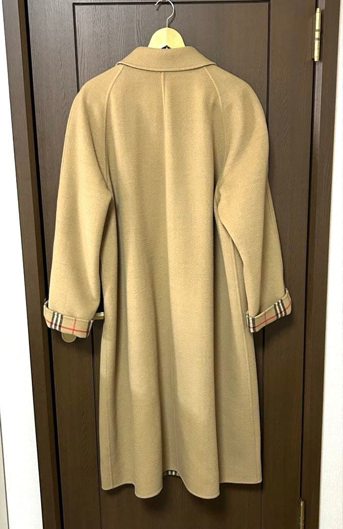 【最高級】バーバリー カシミヤ混 ロングコート　ノバチェック 15BR 　茶色