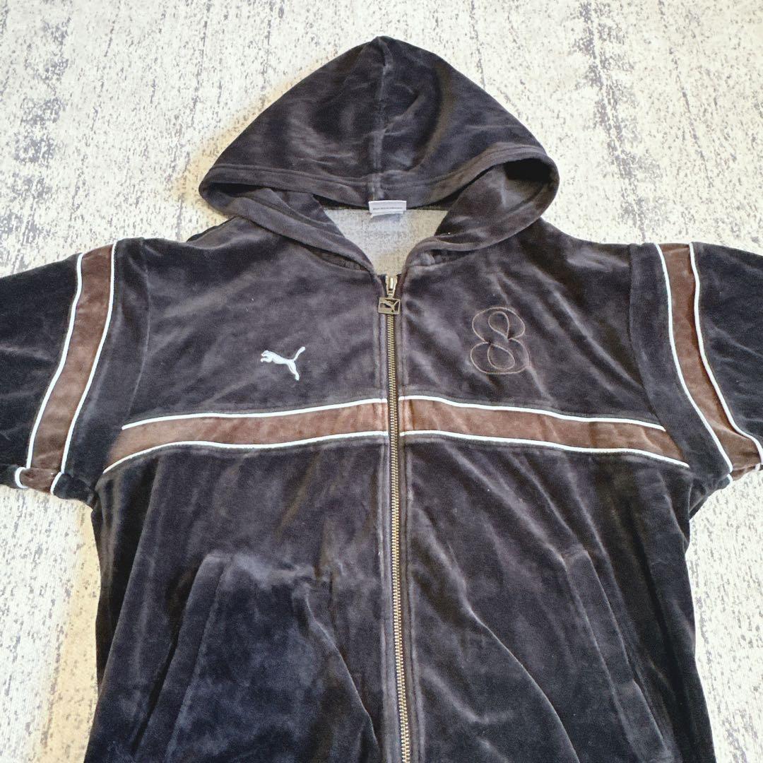プーマ　puma　ジャージ　セットアップ　メンズ　L　ベロア　ブラウン