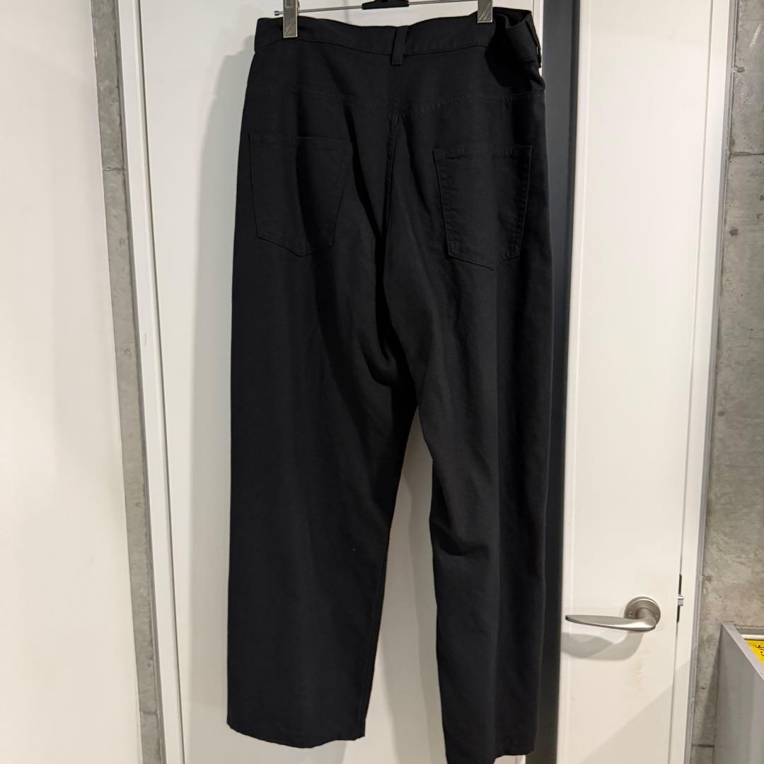 MUJI Labo 和紙混カルゼセットアップ上下 黒 L・W30 裾直しあり