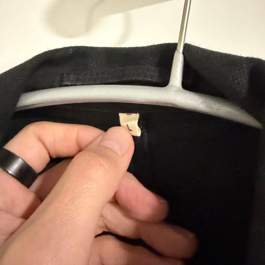 MUJI Labo 和紙混カルゼセットアップ上下 黒 L・W30 裾直しあり