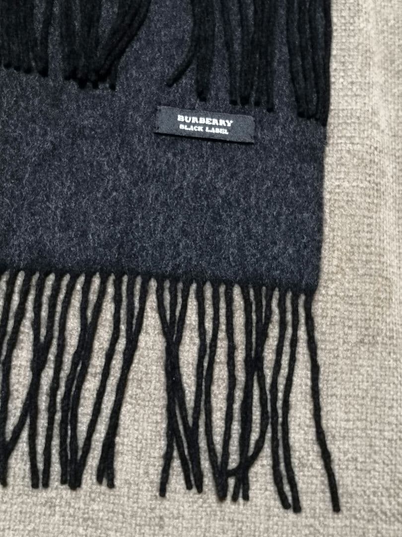 BURBERRY BLACK LABEL バーバリー カシミヤ 両面 ストール