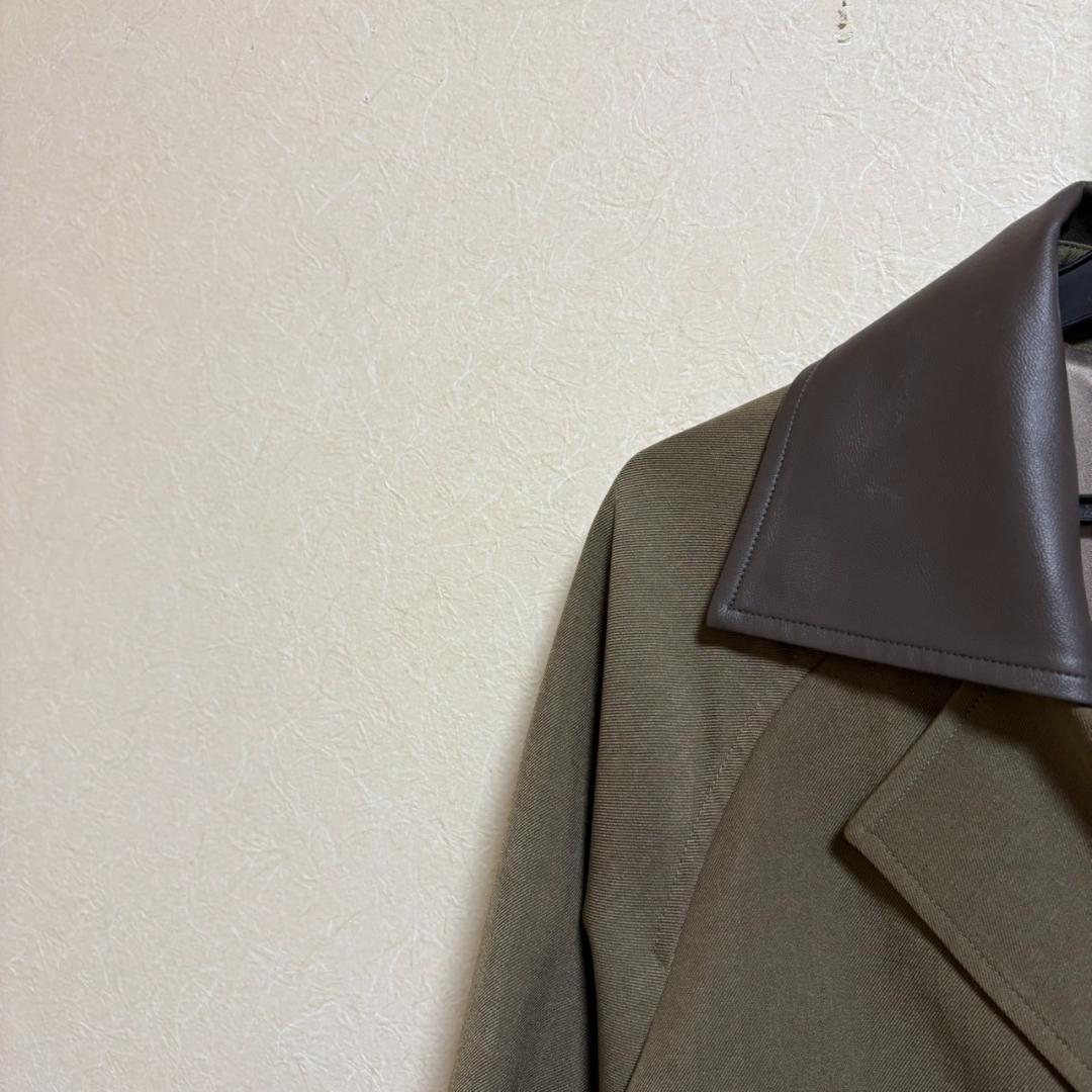 美品 COHINA レザーライクカラートレンチコート