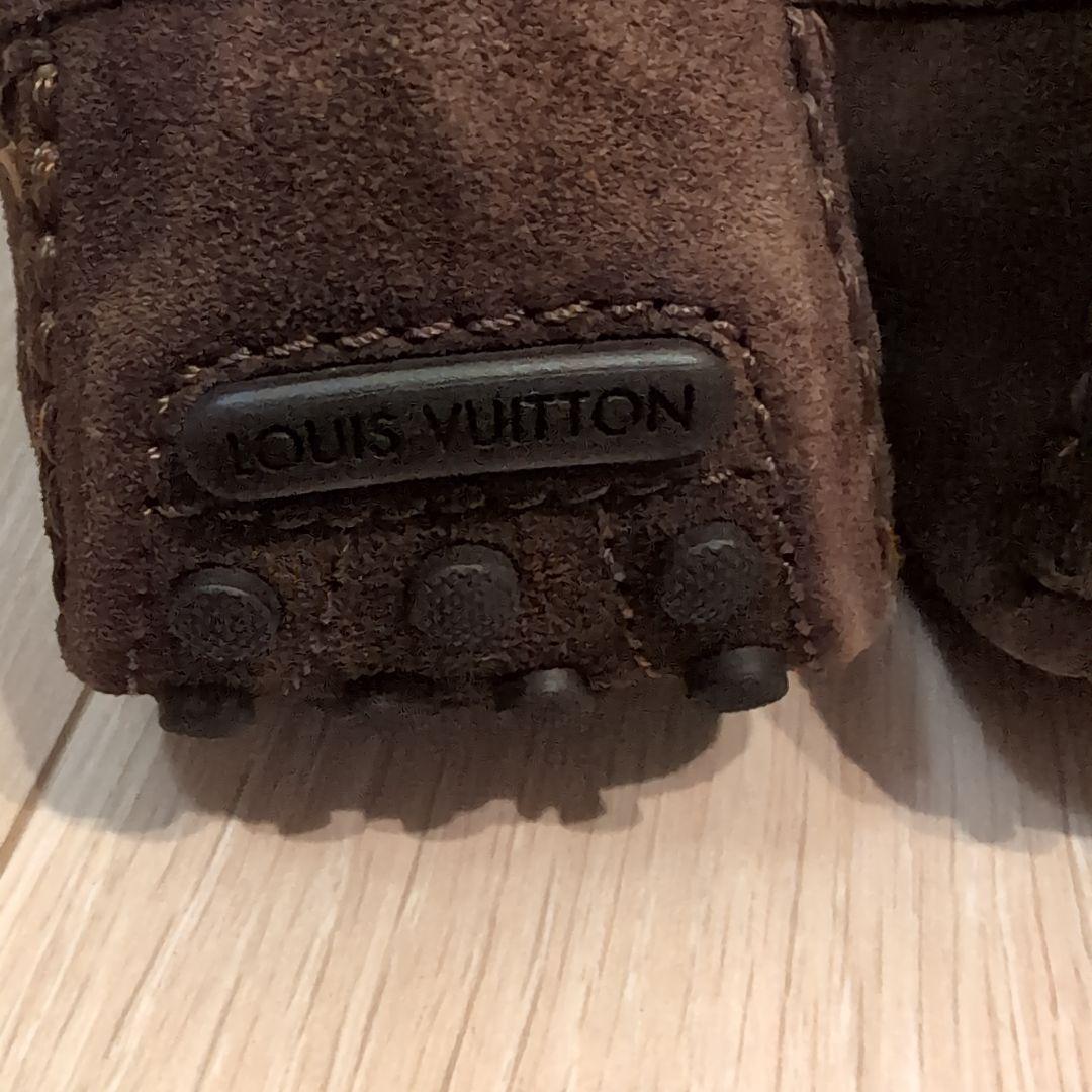 LOUIS VUITTON ブラウン スエード モカシン