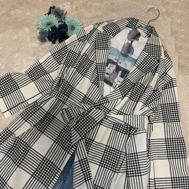 【34100円／薄手春コート】アダムエロペ×ALMODE社別注生地　コート