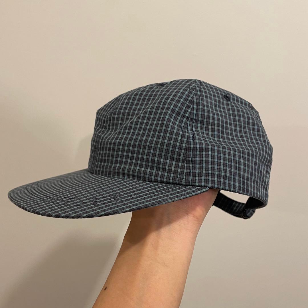 帽子 LAUG PLAID ORGANIC COTTON CAP (BLUE)