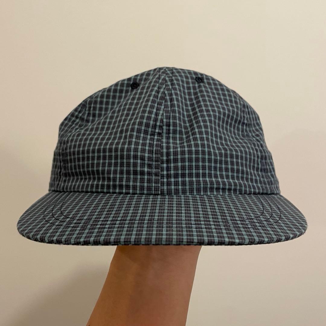 帽子 LAUG PLAID ORGANIC COTTON CAP (BLUE)
