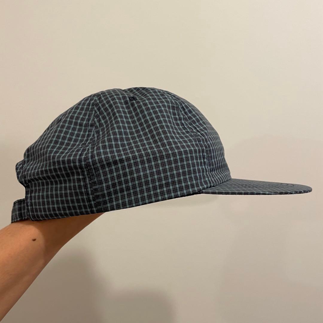 帽子 LAUG PLAID ORGANIC COTTON CAP (BLUE)