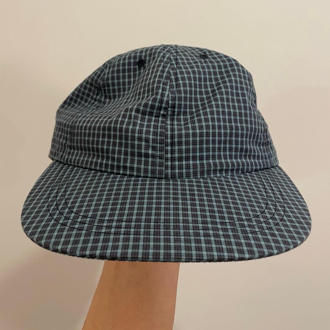 帽子 LAUG PLAID ORGANIC COTTON CAP (BLUE)