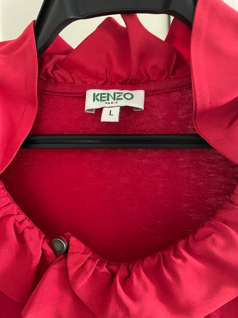 【1回着】KENZO ケンゾー 刺繍フリル半袖Tシャツ （L）