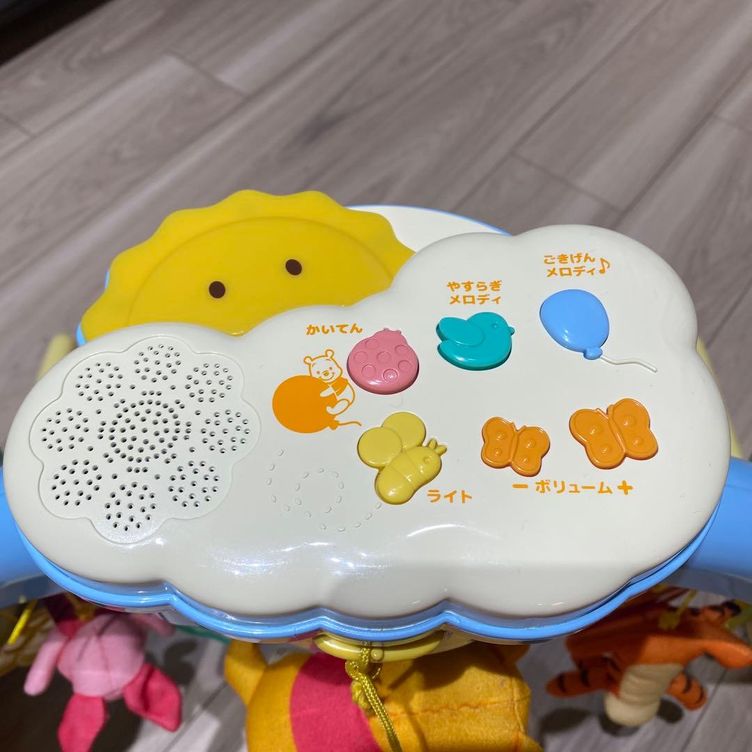（美品）くまのプーさん　えらべる回転 6WAYジムにへんしんメリー　プーメリー