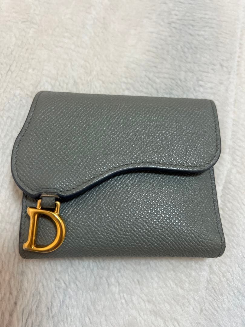 Christian Dior グレー 三つ折り財布