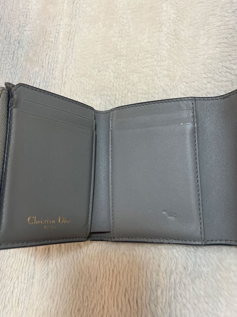 Christian Dior グレー 三つ折り財布