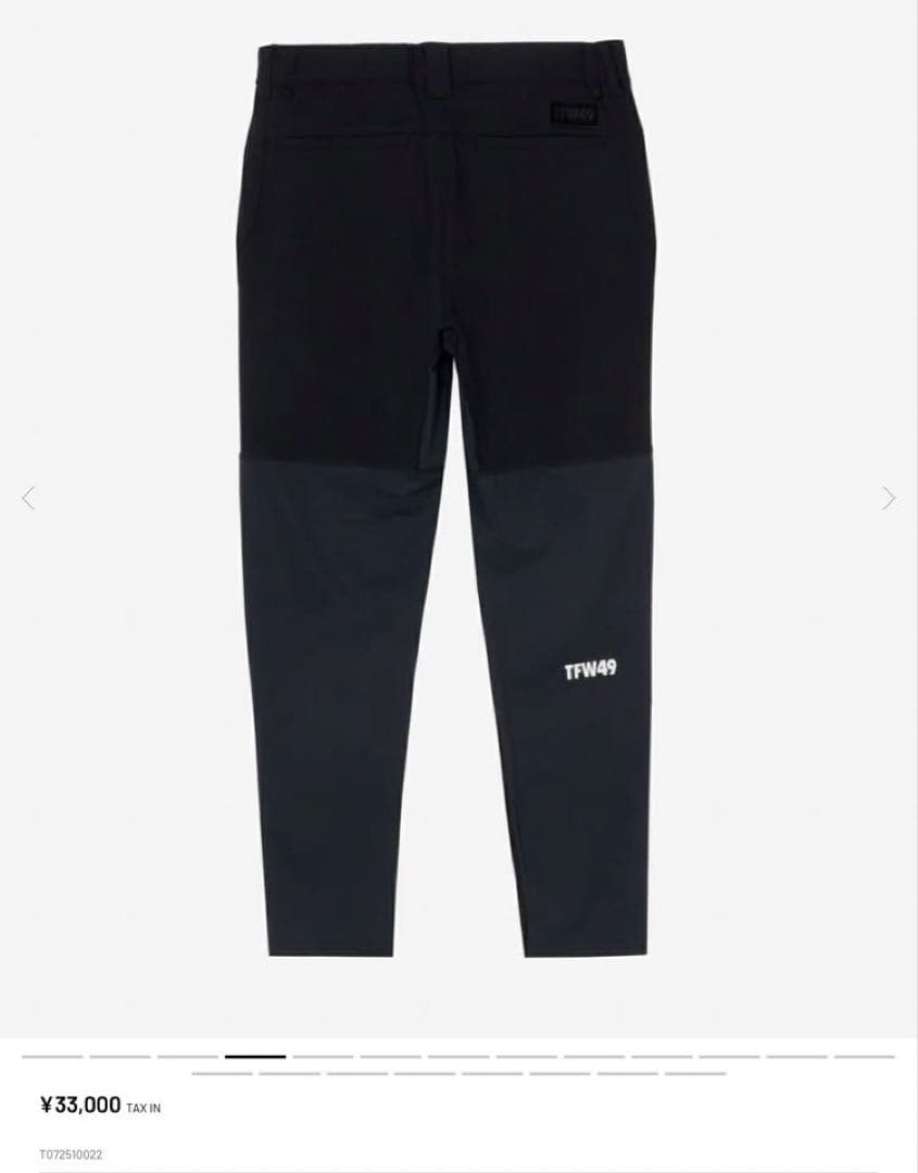 TFW49 ストレッチハイブリッドパンツ ブラック サイズL