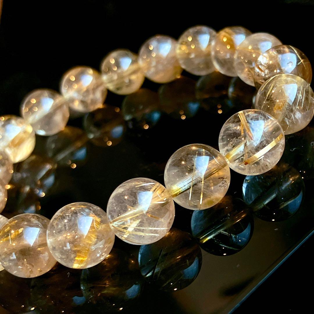 E*s様 スモーキー タイチンルチルクォーツ ブレスレット 10mm