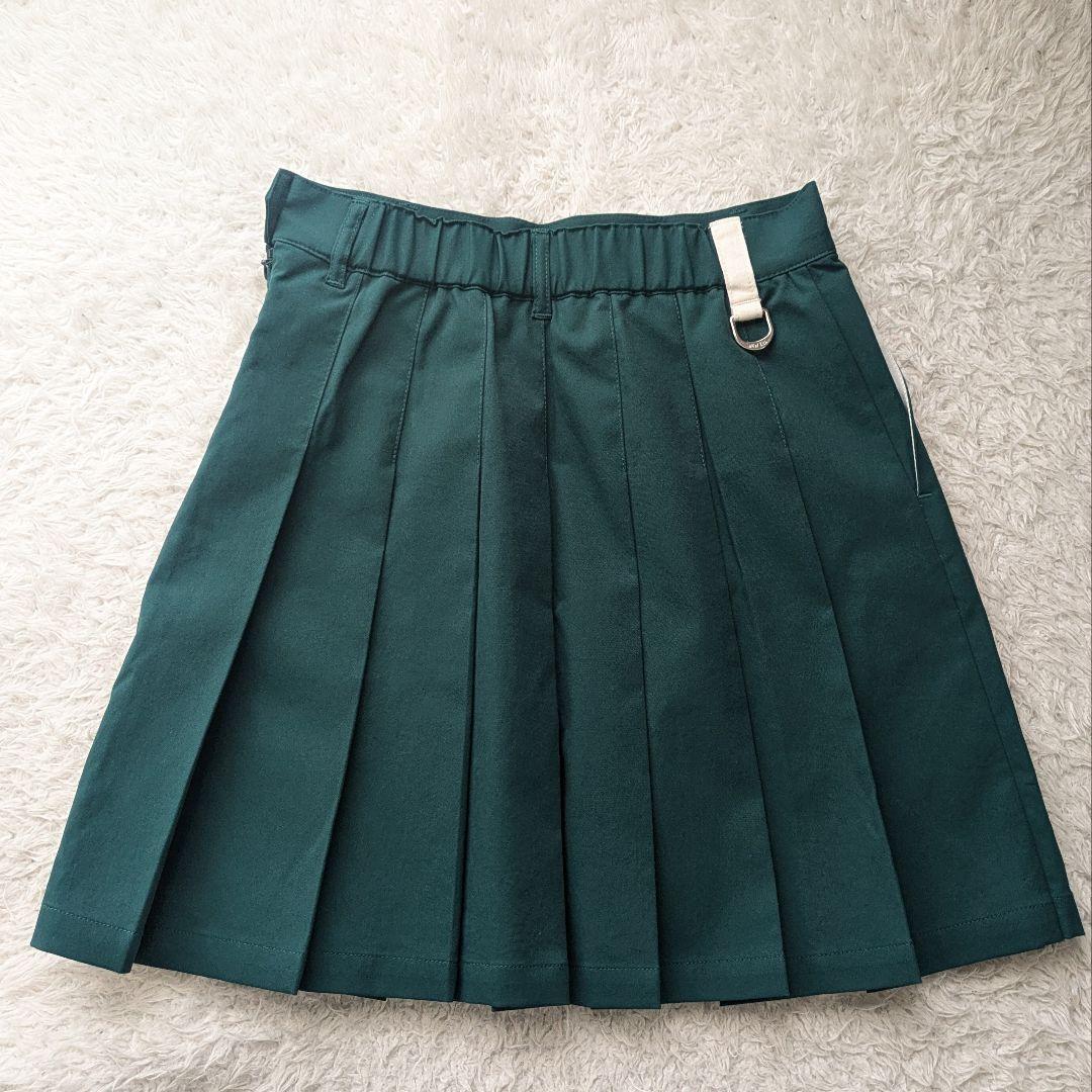 美品✨ニューエラ　グリーン プリーツスカートキュロット 　サイドジッパー