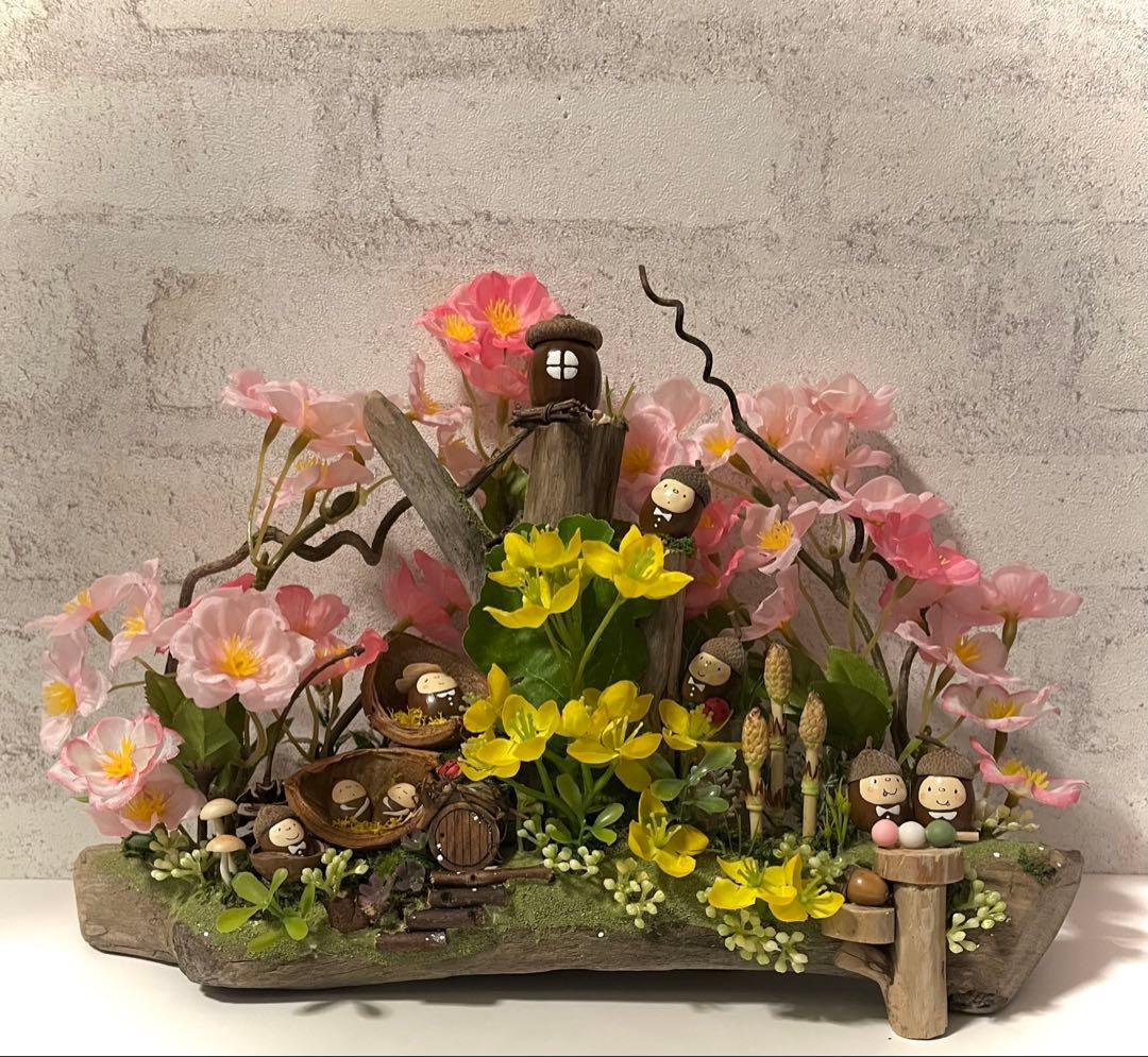 春流木置物＊特大サイズ＊どんぐりアート