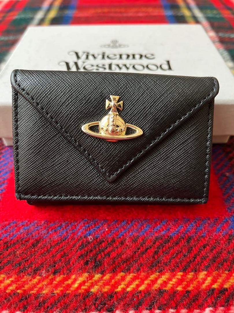 Vivienne Westwood 三つ折り財布 オーブゴールドレザー 箱付き