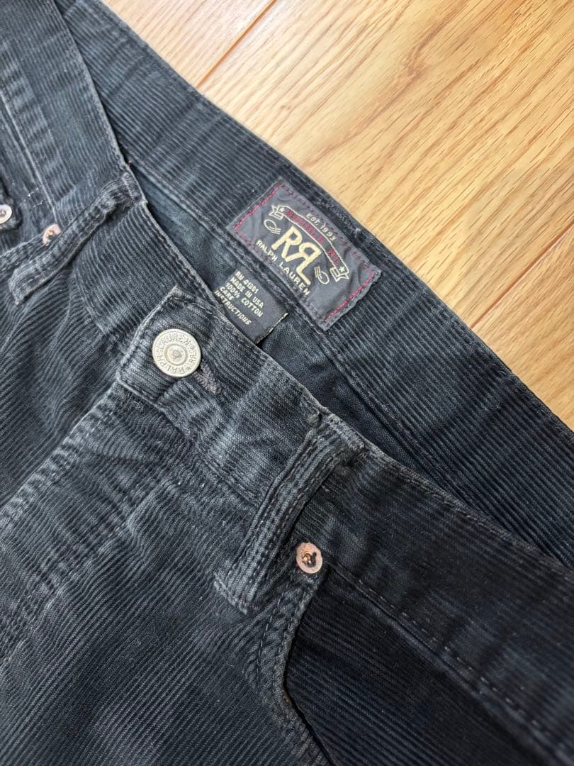RRL ダブルアールエル　ラルフローレンのコーデュロイパンツ　ブラック