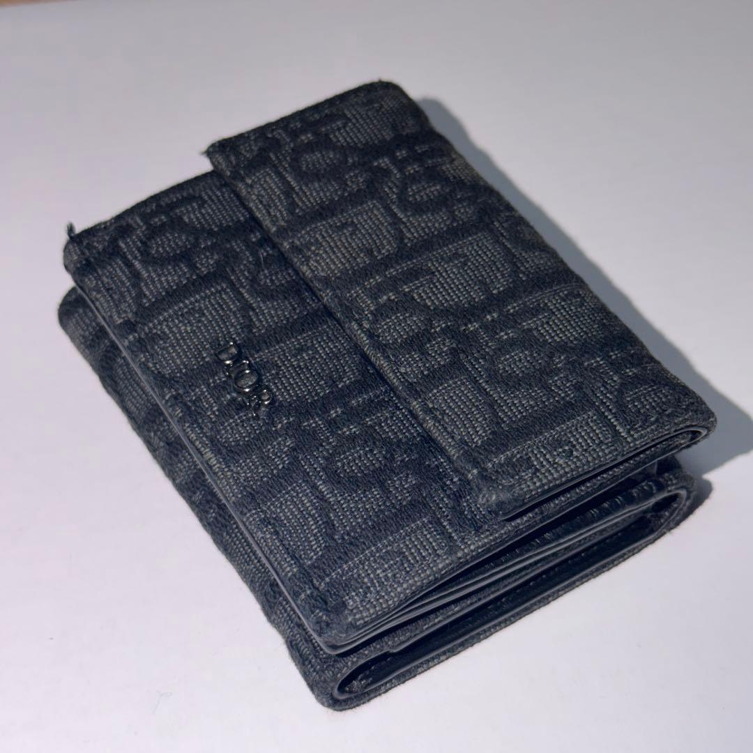 DIOR 三つ折り財布 キャンバス地