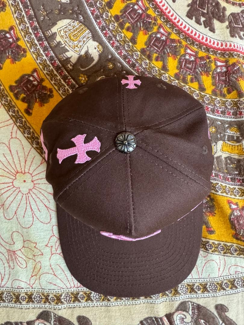 CHROME HEARTS ブラウンキャップ ピンク刺繍　早い者勝ち！！
