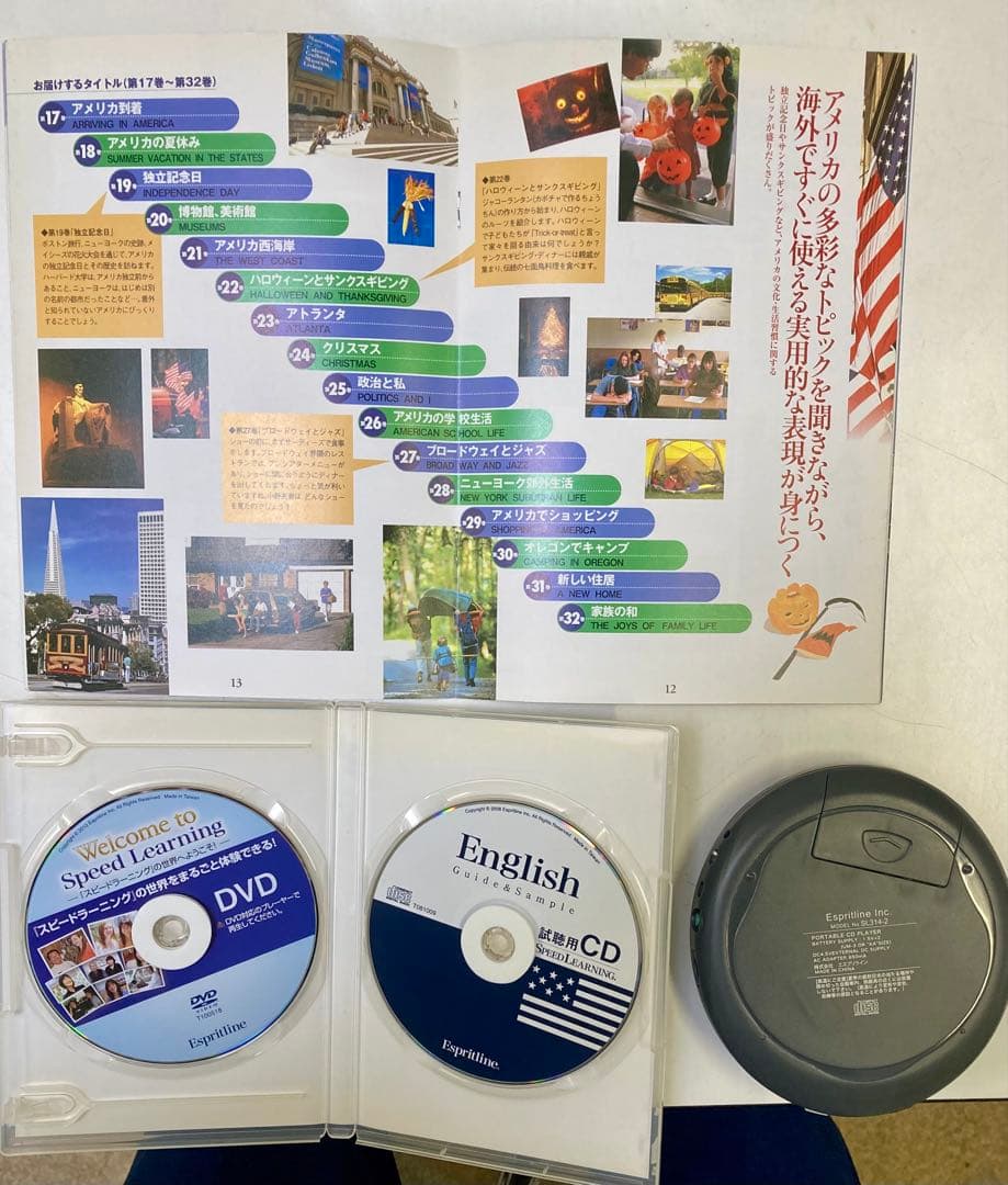 スピードラーニング English 英会話 CD 全48巻セット　CDプレーヤー
