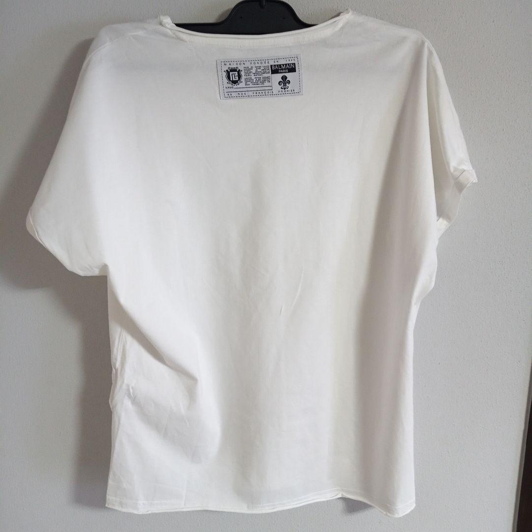 【美品】BALMAIN スクリブル クロップド Tシャツ