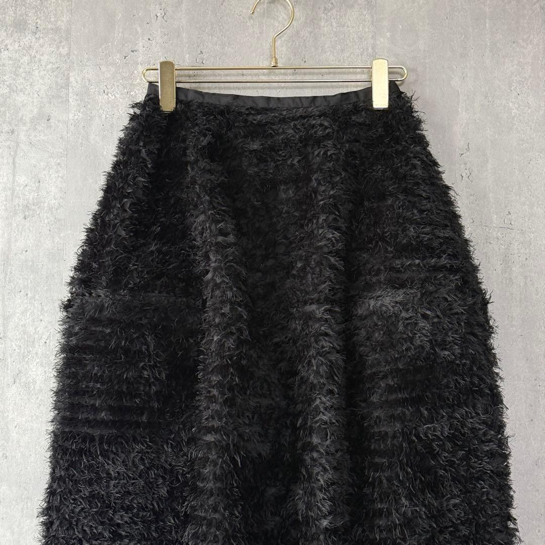 HER. ハー チュールフリルスカート コクーンシルエット ブラック 1 美品