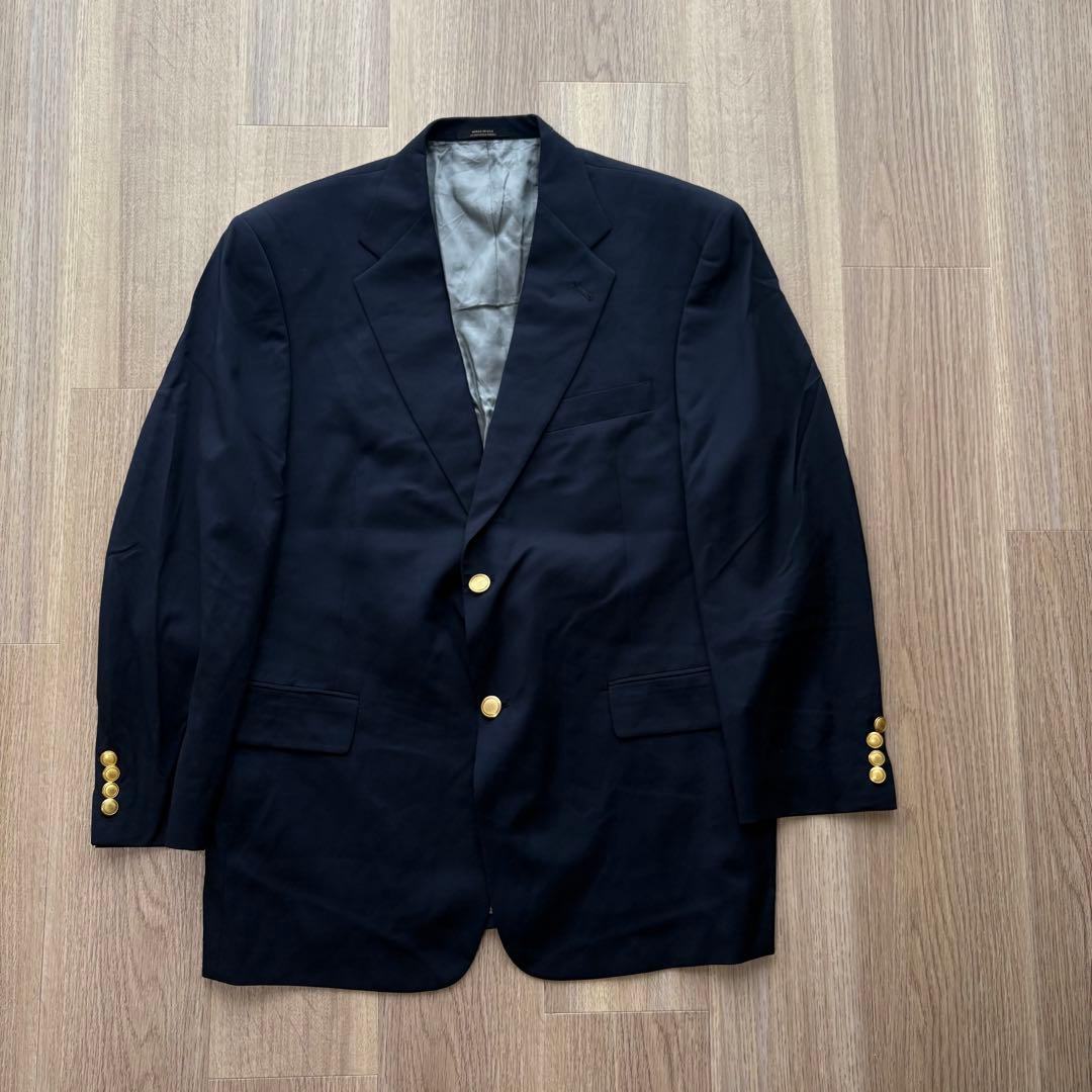 【美品/米国製】L相当 HART SCHAFFNER MARX 紺ブレ 金ボタン