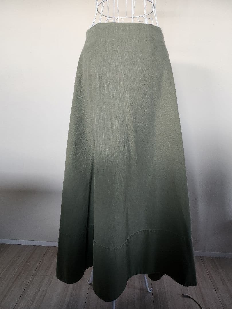 スカート MADISONBLUE BACK SATIN MAXI FLARE SKIRT