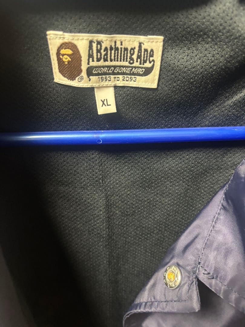 A BATHING APE エイプ コーチジャケット ネイビー　XL