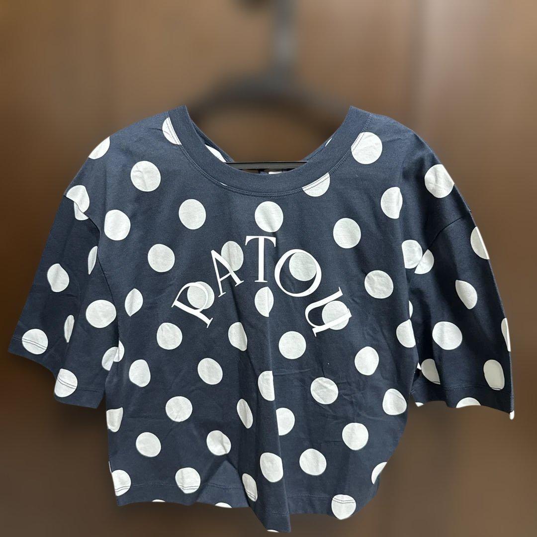 新品未使用　タグ付き PATOU ドット柄 クロップドTシャツ 半袖