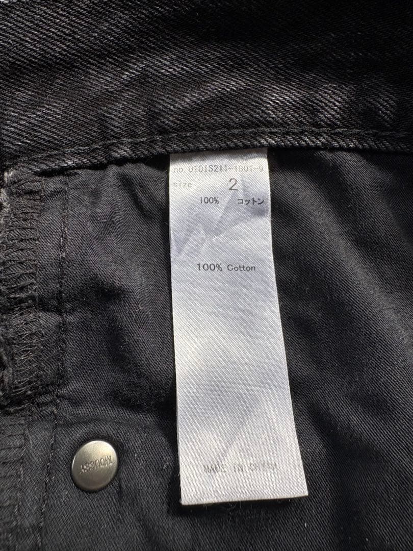 moussy CROSS WAIST WIDE STRAIGHT ブラック