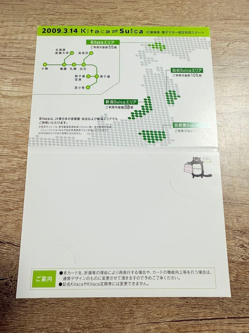 ICカード　Suica Kitaca 新品未使用　鉄道グッズ