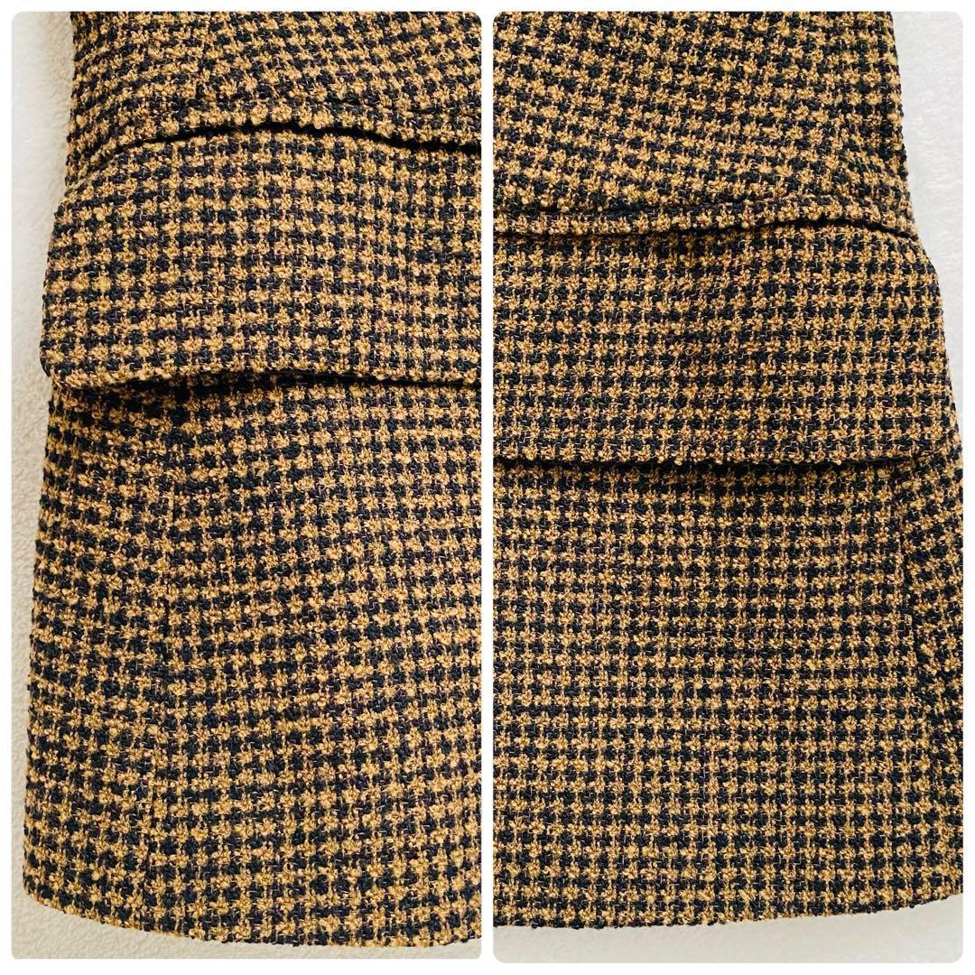 最高級 白タグ MaxMara 千鳥格子 ダブル ジャケット 40 希少